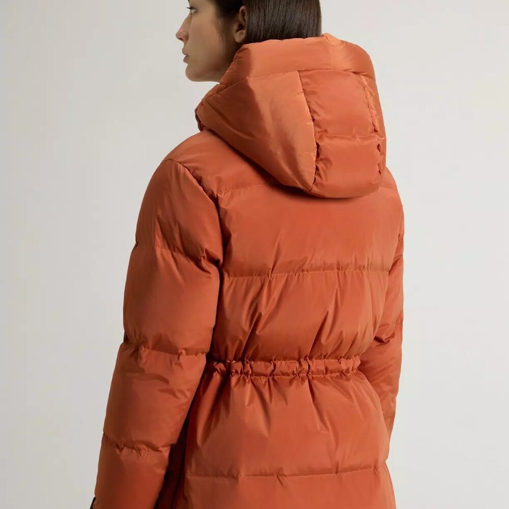 Woolrich Alsea Stretch Nylon Down Jacket with Removable Hood Size S - Picture 4 of 8